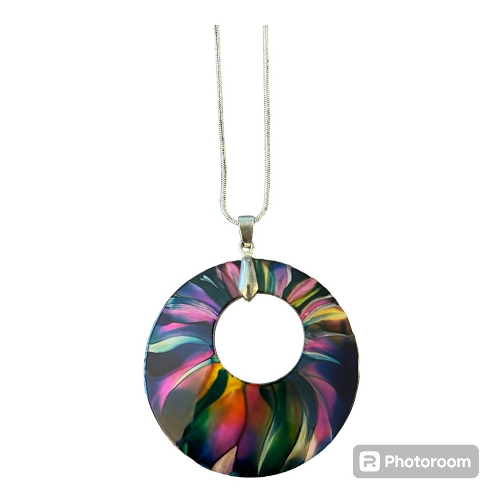 Handmade necklace with signature on back